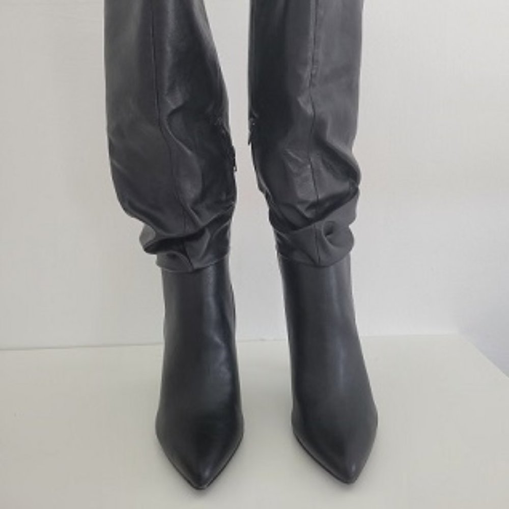 ShoeDazzle “Carole” Heeled Calf boots